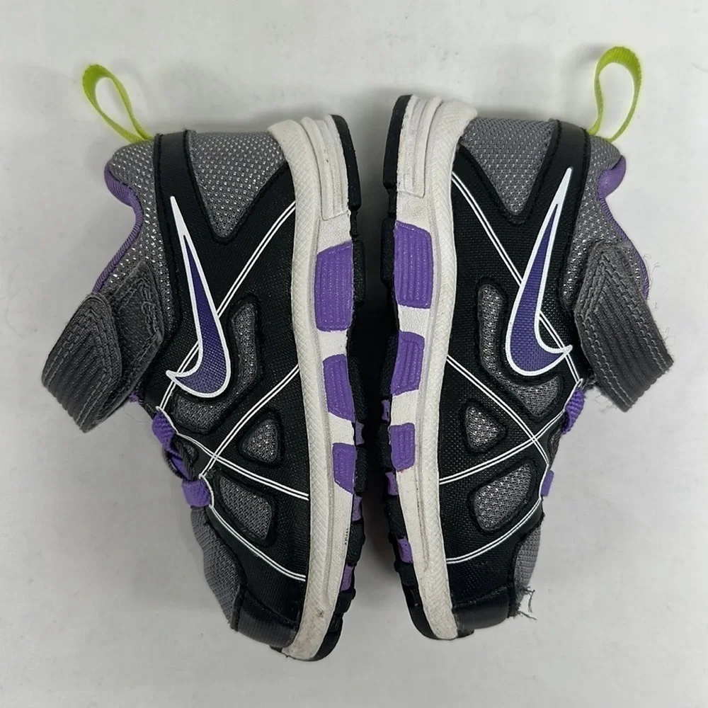 Nike Toddler Kids Black Purple Shoes Size 4 1/2